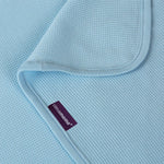 ClevaMama Waffle Weave Cotton Baby Blanket, Blue
