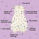 ClevaMama ClevaSleep Dreamsuit, Mushroom 1 Tog