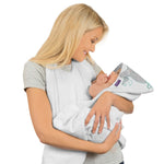 ClevaMama Bamboo XL Apron Bath Towel, White/Grey