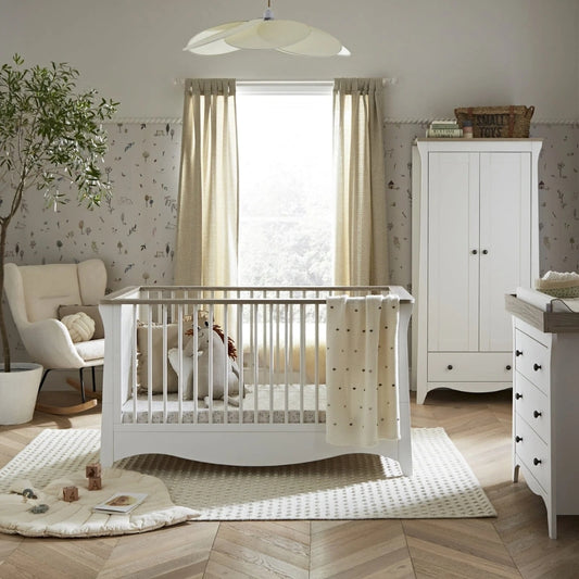 CuddleCo Clara 3pc Room Set, White/Ash