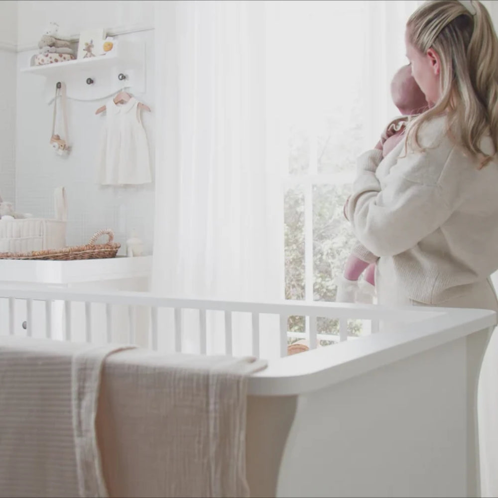 CuddleCo Clara Cotbed, Satin White