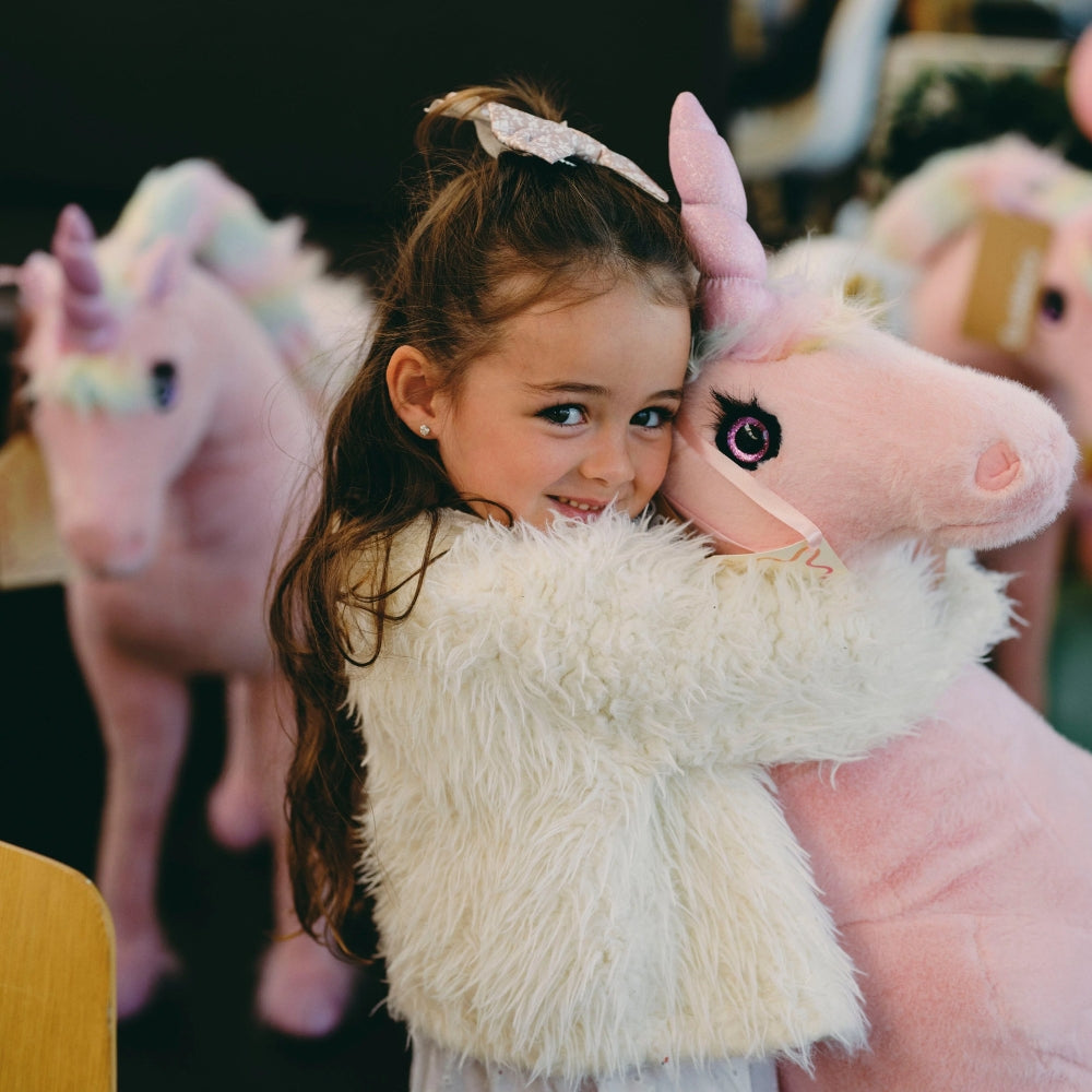 CuddleCo Medium Standing Unicorn Rainbow