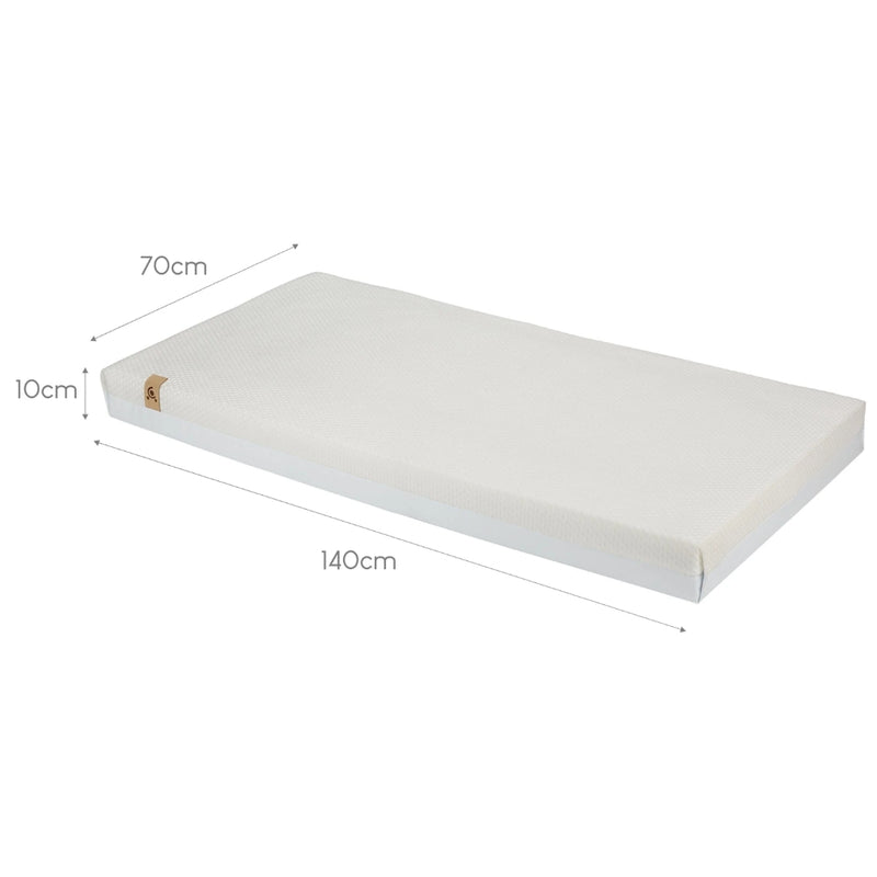 CuddleCo Signature Cotbed Mattress - Hypoallergenic Bamboo Pocket Sprung (140 x 70cm)