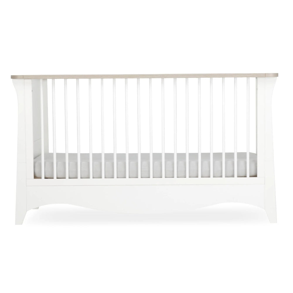CuddleCo Clara 3pc Room Set & Mattress, White/Ash