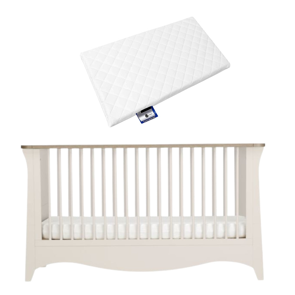 CuddleCo Clara Cotbed & Mattress, Cashmere