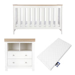 CuddleCo Burford 2pc Room Set, White/Oak
