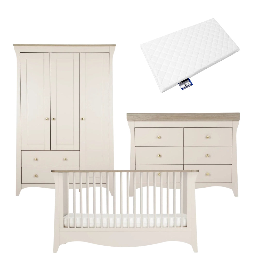 CuddleCo Clara Luxe 3pc Room Set, Cashmere/Ash