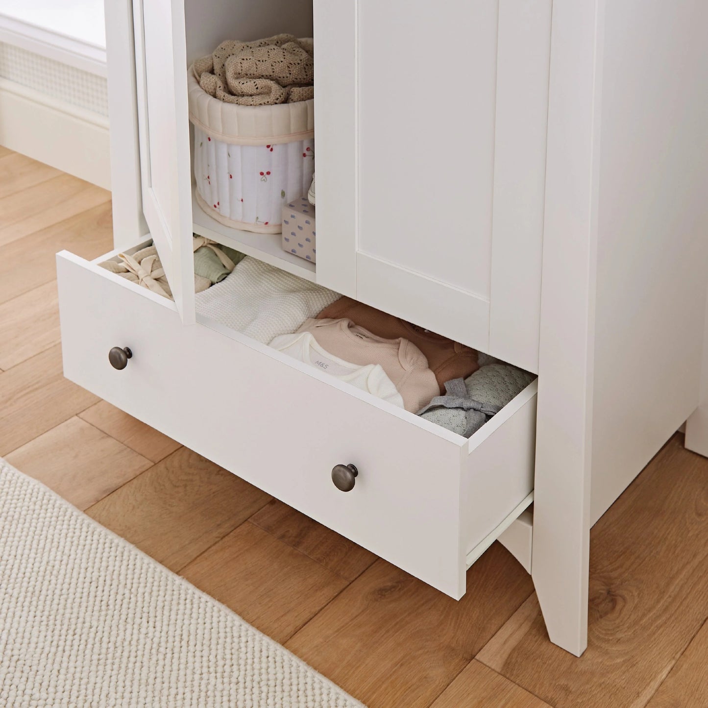 CuddleCo Clara 2 Door Wardrobe, White