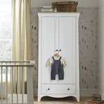 CuddleCo Clara 2 Door Wardrobe, White/Ash