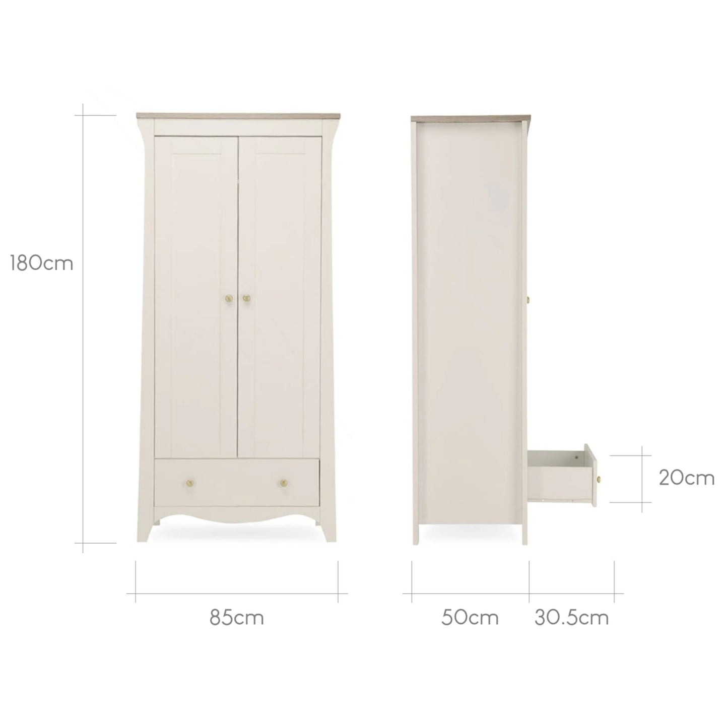 CuddleCo Clara 3pc Room Set & Mattress, Cashmere