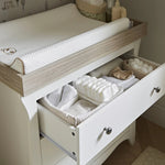 CuddleCo Clara Dresser, White/Ash