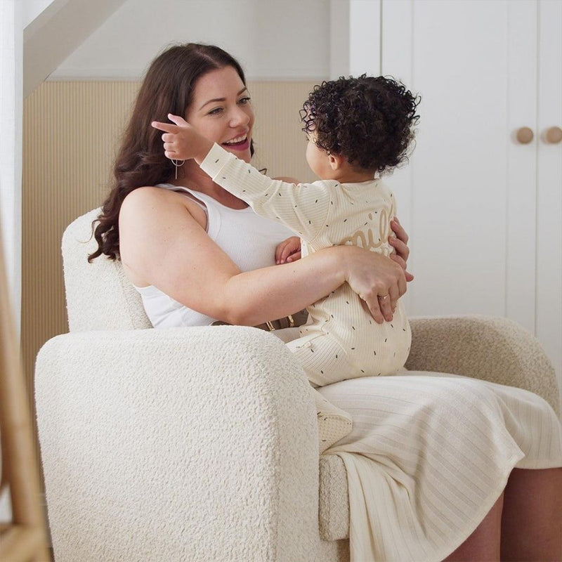 CuddleCo Etta Nursing Chair, Boucle Mushroom