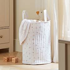 CuddleCo Large Quilted Storage Basket- Cashmere Meadow