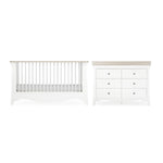 CuddleCo Clara Luxe 2pc Room Set, White/Ash