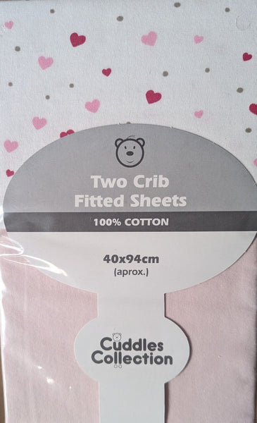 Cuddles 2 Pack Crib Sheets