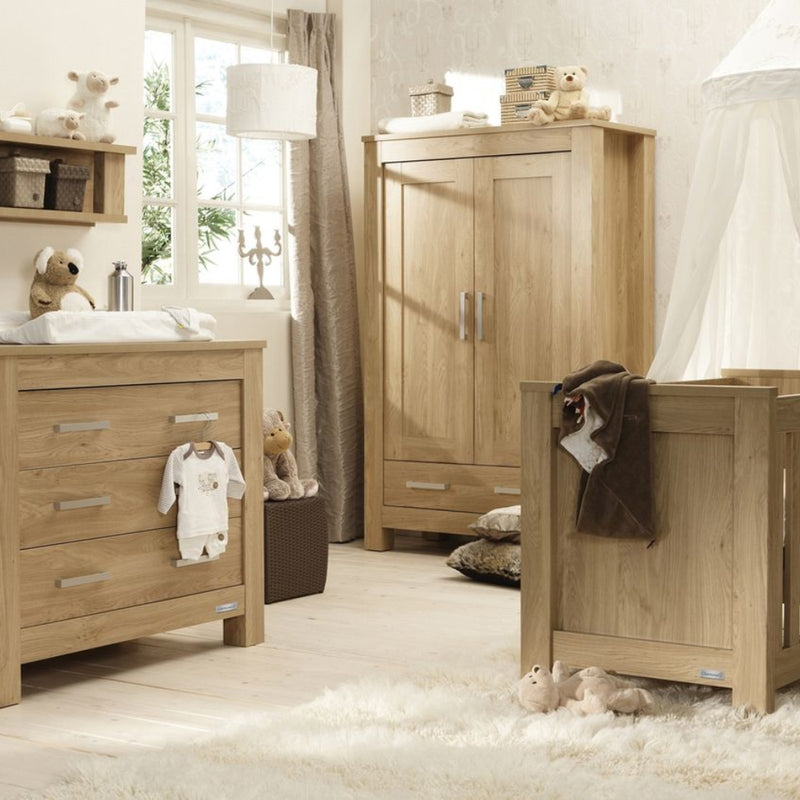 Babystyle Bordeaux 3pc Nursery Room Set, Oak