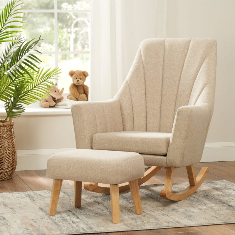 Tutti Bambini Jonah Nursing Chair & Stool, Stone