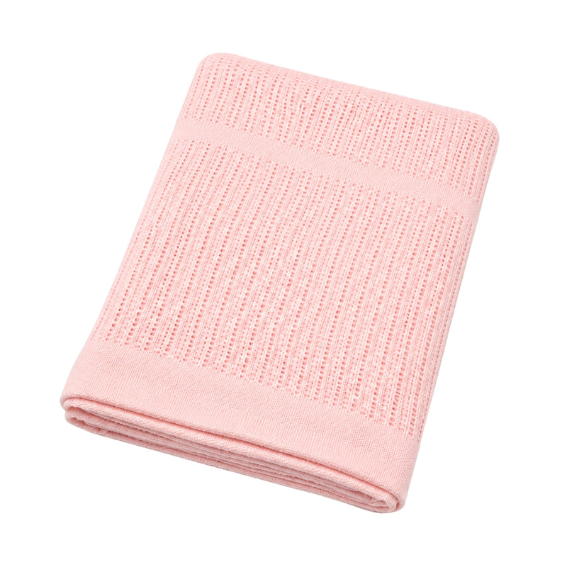 Snuggle Baby Cellular Pram/Crib Blanket, Pink