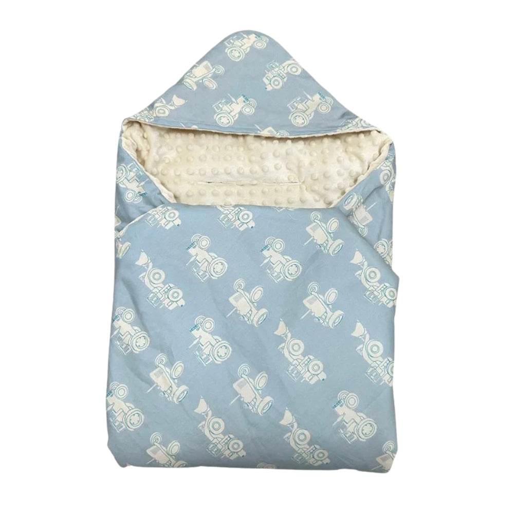 Little Love 5PH Car Seat Blanket, Blue Tractor