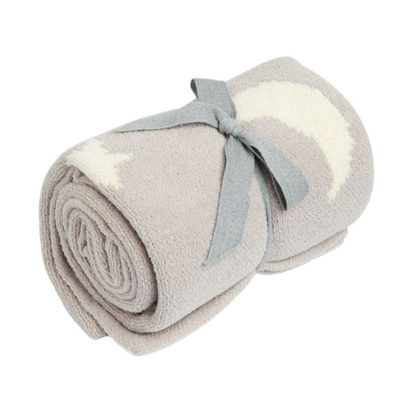 Mamas & Papas Chenille Blanket, Neutral Moon/Star