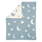 Mamas & Papas Chenille Blanket, Blue Moon/Star
