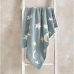Mamas & Papas Chenille Blanket, Blue Moon/Star