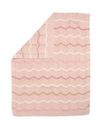 Mamas & Papas Knitted Blanket - Pink Wave