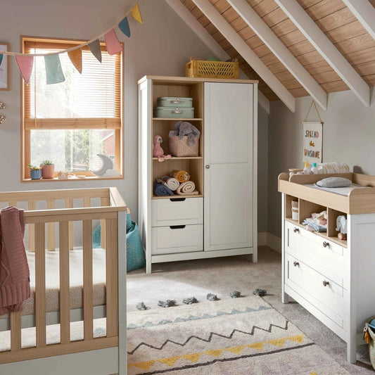 Mamas & Papas Harwell 3pc Room Set, White & Natural