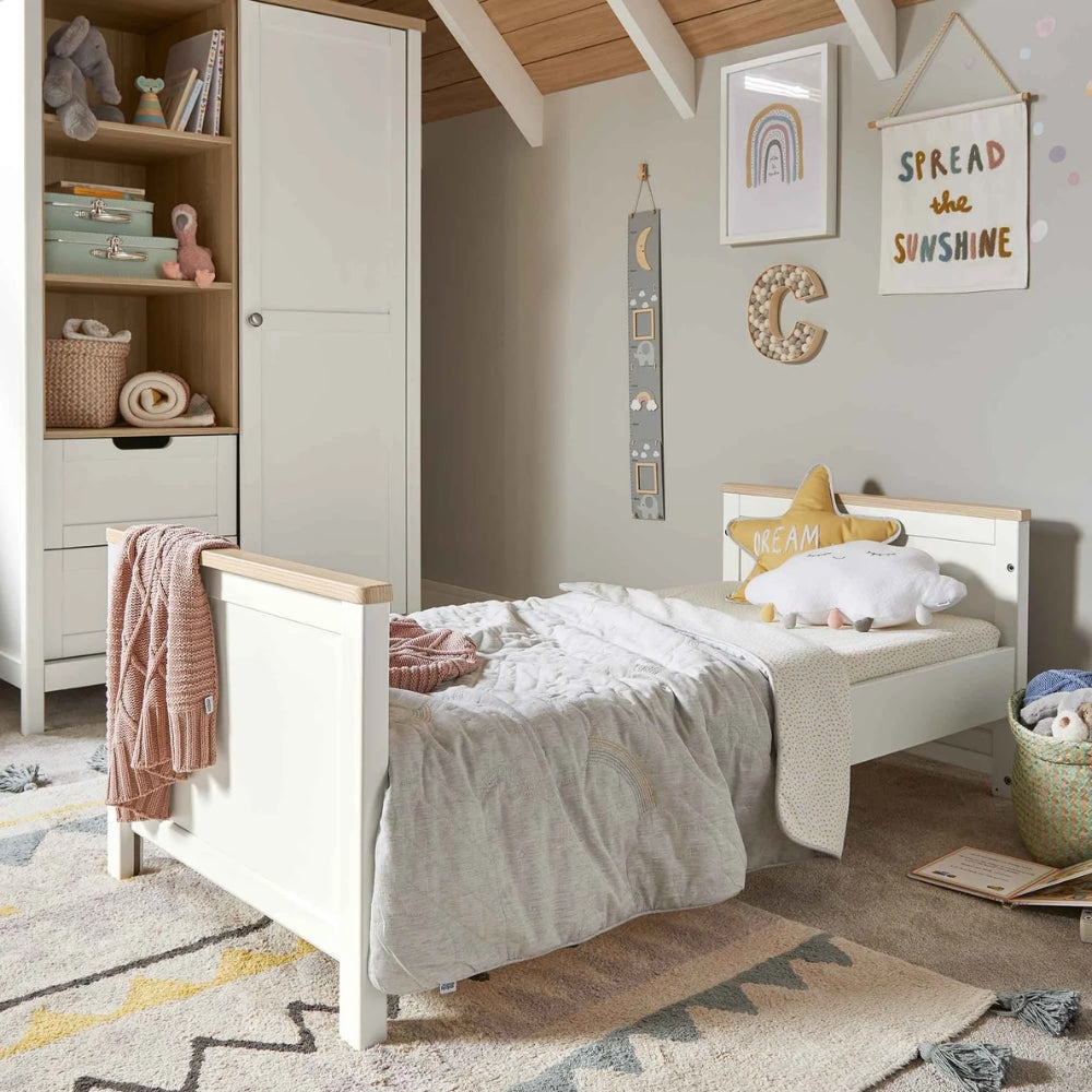 Mamas & Papas Harwell Cotbed & Mattress, White