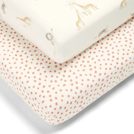 Mamas & Papas 2pc Cotbed Sheets, Jungle