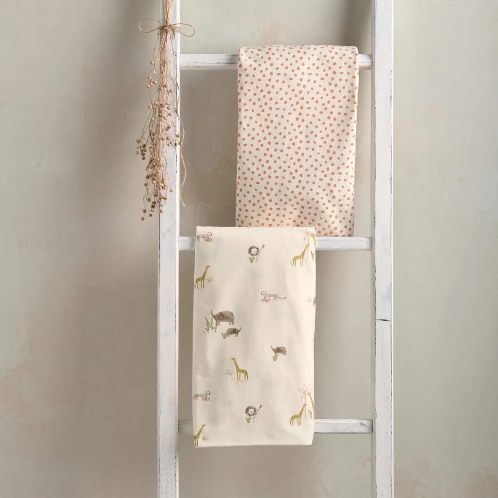 Mamas & Papas 2pc Cotbed Sheets, Jungle