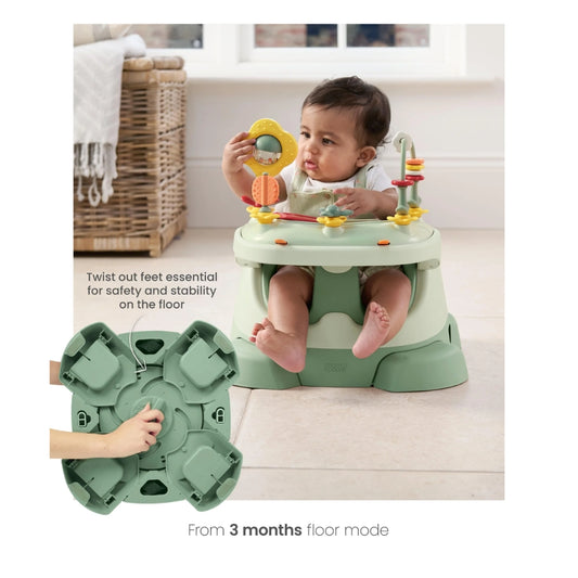 Mamas & Papas Bug 3-in-1 Seat with Activity Tray, Eucalyptus