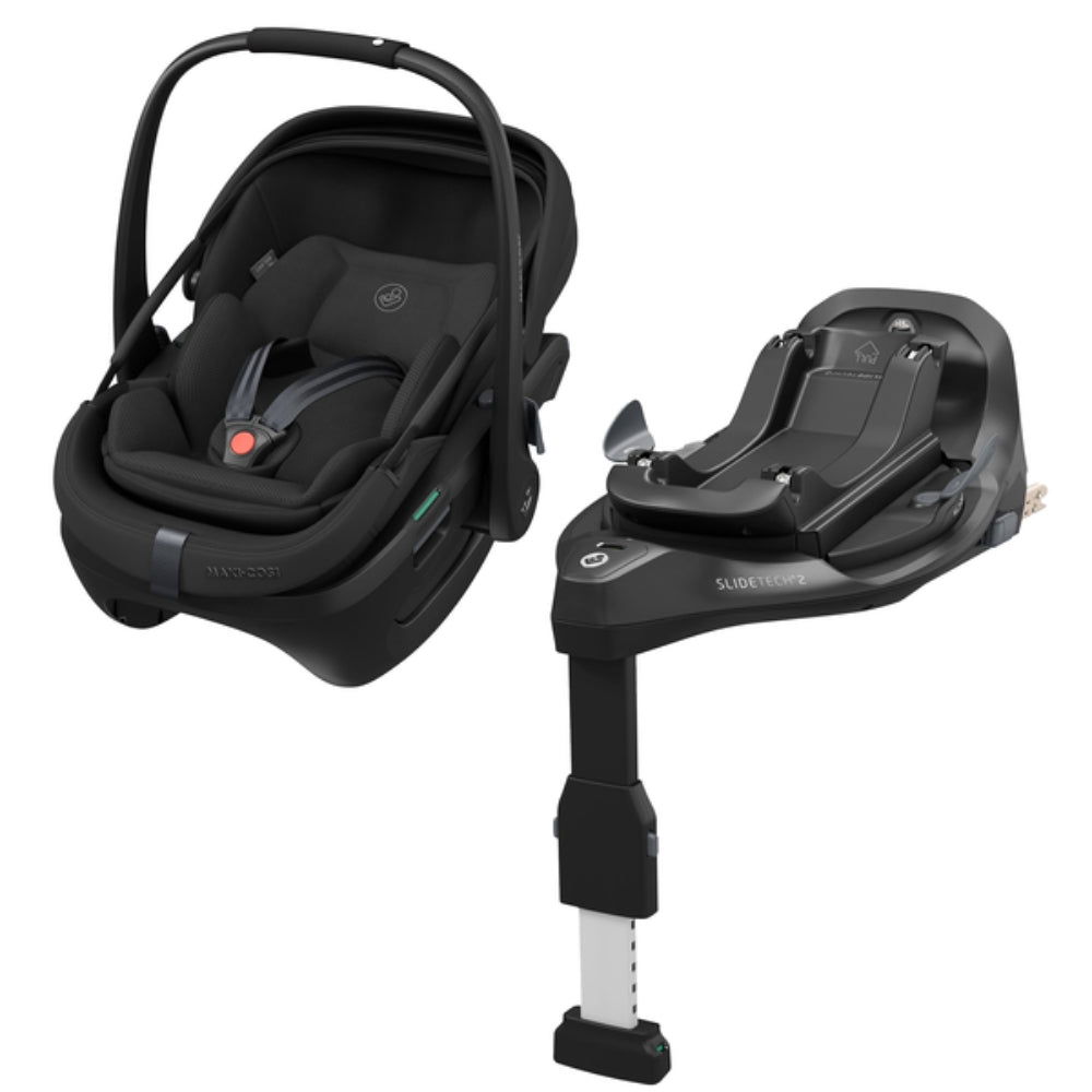 Maxi Cosi Coral Slide Pro Car Seat & Base, Onyx Black