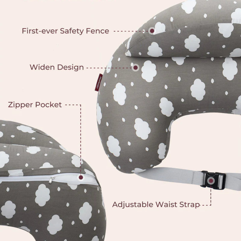Momcozy Adjustable Nursing Pillow, Grey