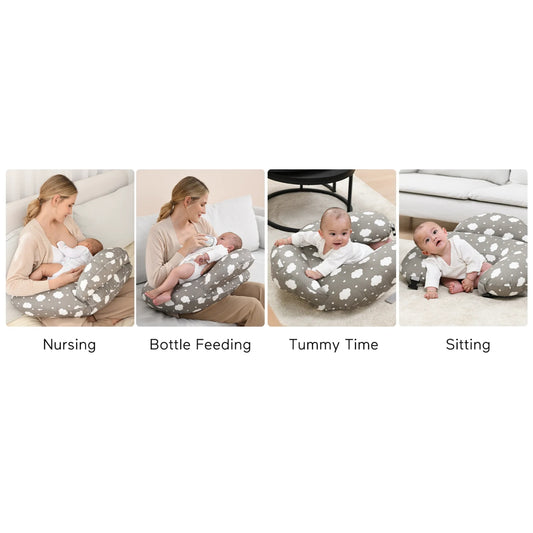 Momcozy Adjustable Nursing Pillow, Grey