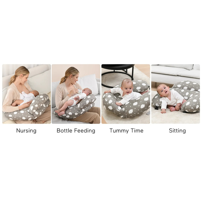 Momcozy Adjustable Nursing Pillow, Grey