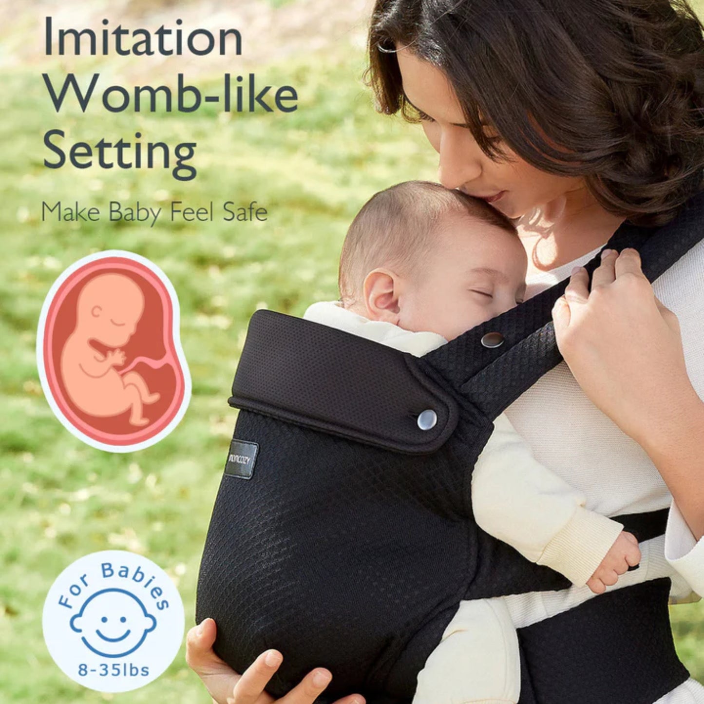 Momcozy Air Mesh Baby Carrier, Black