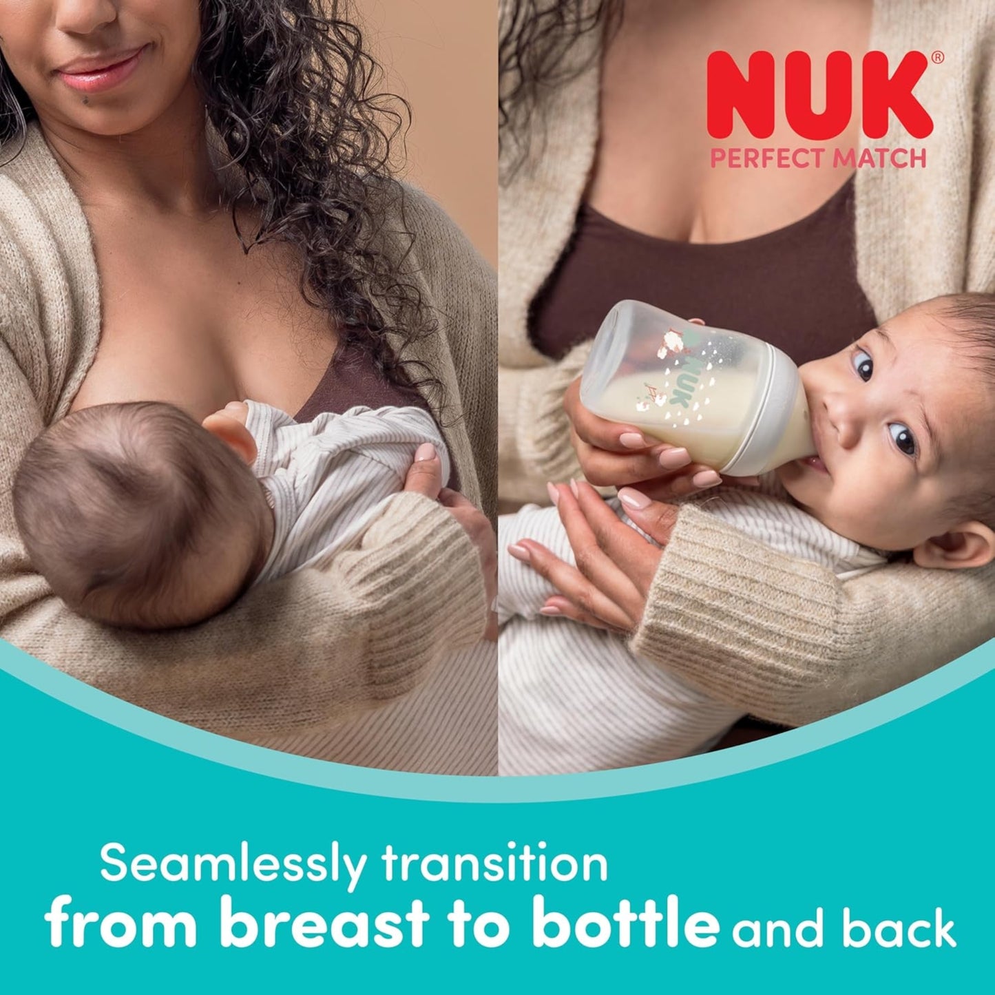 NUK Perfect Match Bottle Starter Set, Rainbow