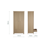 CuddleCo Burford 3 Piece Nursery Furniture Set - Oak