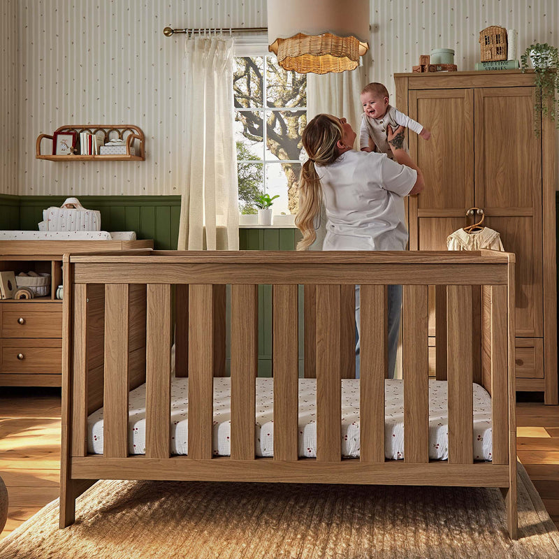CuddleCo Burford Cot Bed, Oak