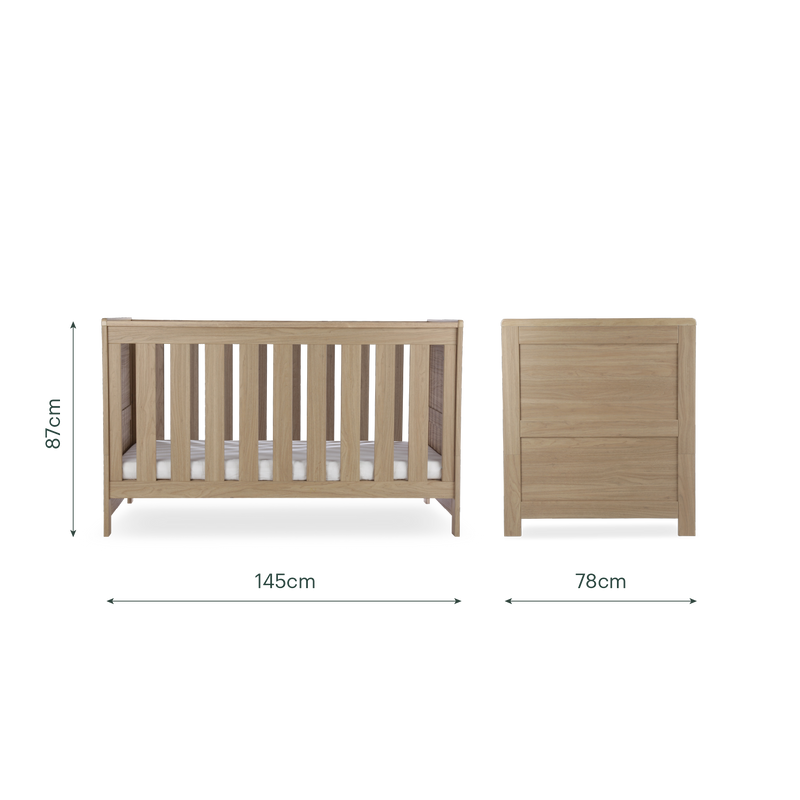 CuddleCo Burford 2 Piece Nursery Furniture Set - Oak