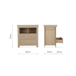 CuddleCo Burford 2 Piece Nursery Furniture Set - Oak