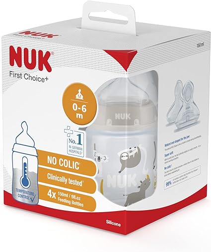 NUK First Choice 150ml Temperature Control Bottles - 4 Pack
