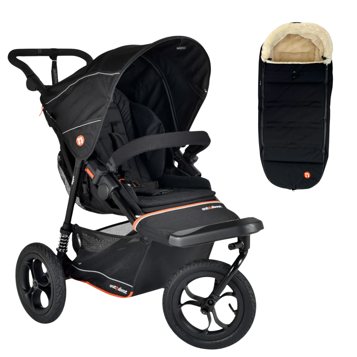 Out n About Nipper V6 Pushchair + FREE Summit Footmuff