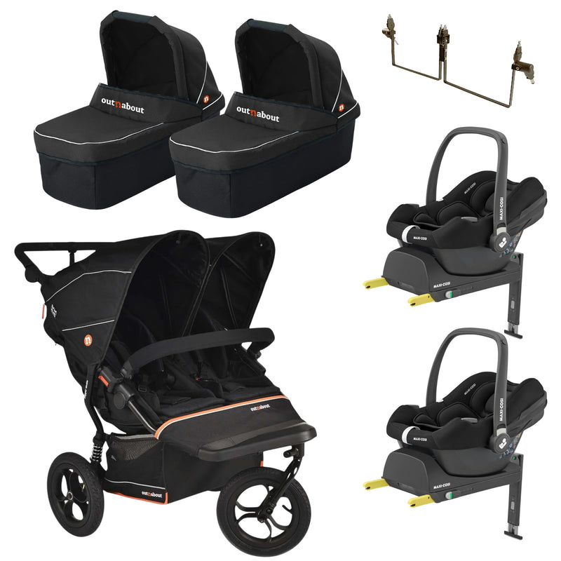Out n About Nipper V6 Twin - with Maxi Cosi Cabriofix