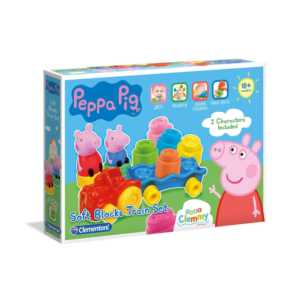 Clementoni, Soft Clemmy Peppa Pig Soft Blocks Train Set