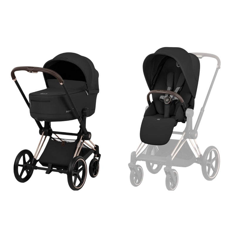 Cybex Priam Comfort incl. Foldable Carrycot, Rose Gold