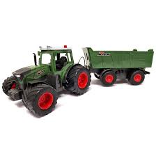 Remote Control Farm Tractor With Tipping Trailer