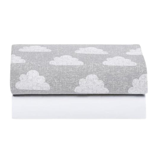 Snüz 2pc Crib Sheets, Clouds