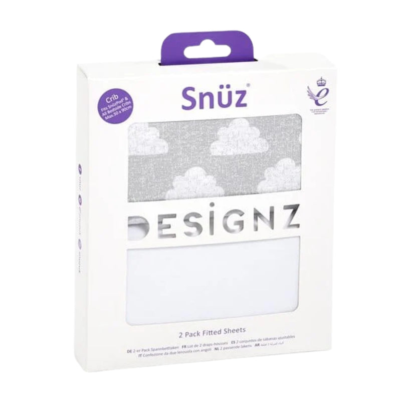 Snüz 2pc Crib Sheets, Clouds